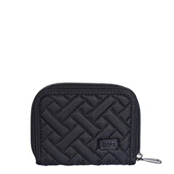 Lug Mini Handspring RFID NWT Blocking Women's Wallet Quilted Travel – Black - Picture 1 of 10